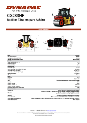 Tandem vibrohengerek Dynapac CG 233 HF