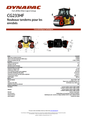Tandem vibrohengerek Dynapac CG 233 HF