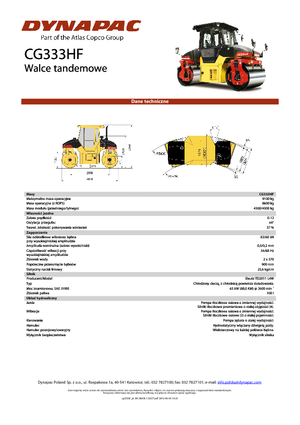 Tandem vibrohengerek Dynapac CG 333 HF
