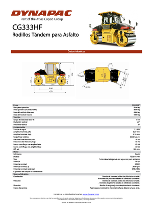 Tandem vibrohengerek Dynapac CG 333 HF