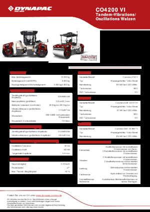 Tandem vibrohengerek Dynapac CO 4200 VI