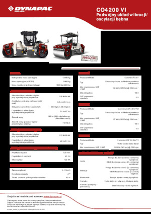 Tandem vibrohengerek Dynapac CO 4200 VI