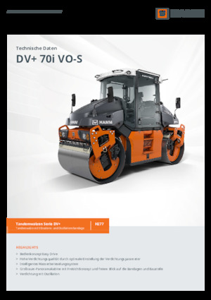 Tandem vibrohengerek Hamm DV+ 70i VO-S