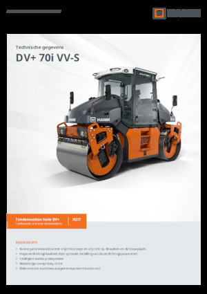 Tandem vibrohengerek Hamm DV+ 70i VV-S
