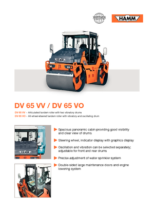 Tandem vibrohengerek Hamm DV 65 VV