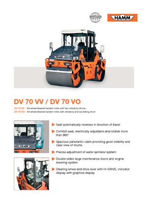 Tandem vibrohengerek Hamm DV 70 W