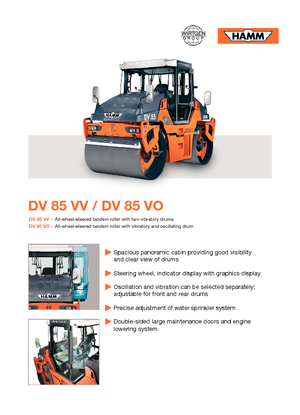 Tandem vibrohengerek Hamm DV 85 VV
