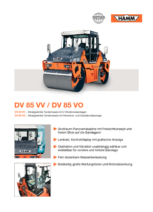 Tandem vibrohengerek Hamm DV 85 VV