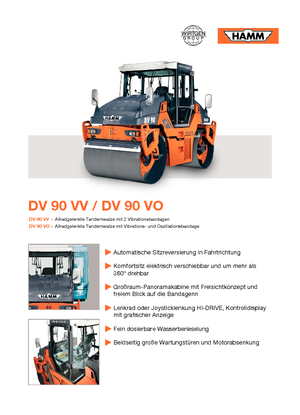 Tandem vibrohengerek Hamm DV 90 VV