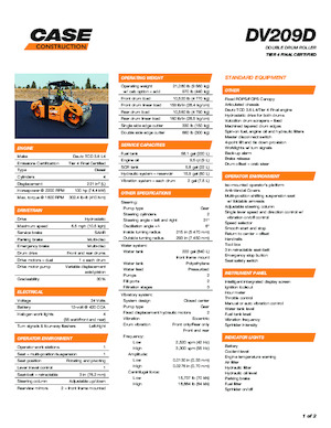 Tandem vibrohengerek Case DV209D