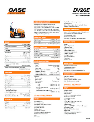Tandem vibrohengerek Case DV26E