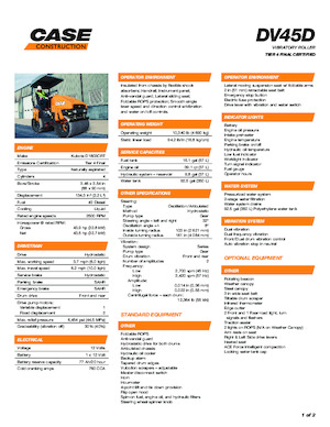 Tandem vibrohengerek Case DV45D