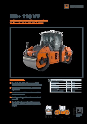 Tandem vibrohengerek Hamm HD+ 110 VV