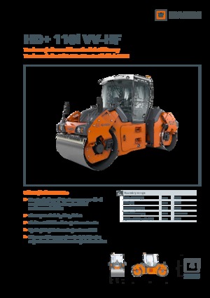 Tandem vibrohengerek Hamm HD+ 110i VV-HF