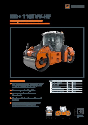 Tandem vibrohengerek Hamm HD+ 110i VV-HF