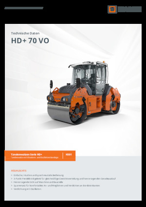 Tandem vibrohengerek Hamm HD+ 70 VO