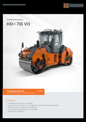 Tandem vibrohengerek Hamm HD+ 70i VO