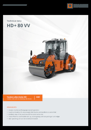 Tandem vibrohengerek Hamm HD+ 80 VV