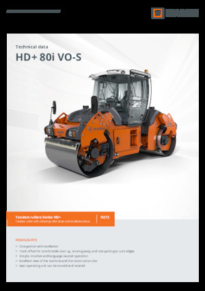 Tandem vibrohengerek Hamm HD+ 80i VO-S