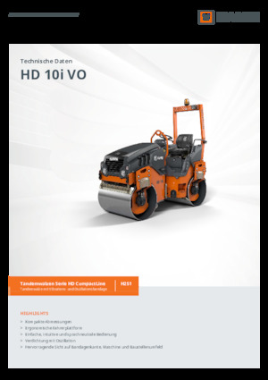 Tandem vibrohengerek Hamm HD 10i VO