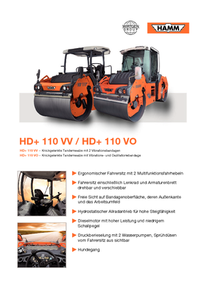 Tandem vibrohengerek Hamm HD 110 VO