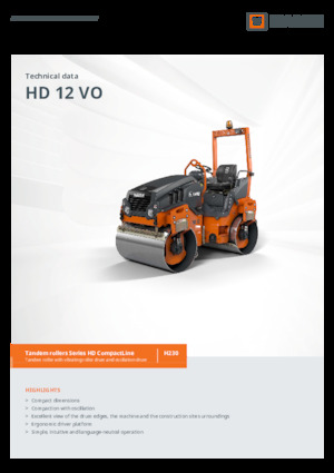 Tandem vibrohengerek Hamm HD 12 VO