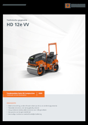 Tandem vibrohengerek Hamm HD 12e VV