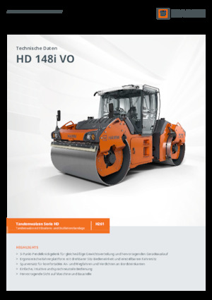 Tandem vibrohengerek Hamm HD 148i VO