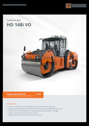 Tandem vibrohengerek Hamm HD 148i VO