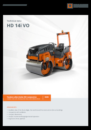 Tandem vibrohengerek Hamm HD 14i VO