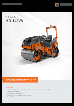 Tandem vibrohengerek Hamm HD 14i VV