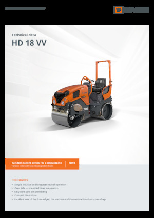 Tandem vibrohengerek Hamm HD 18 VV