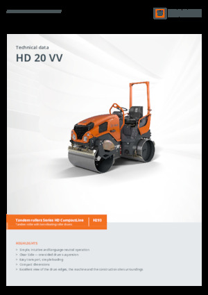 Tandem vibrohengerek Hamm HD 20 VV