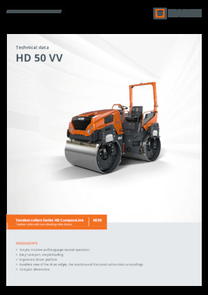 Tandem vibrohengerek Hamm HD 50 VV