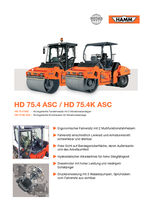 Tandem vibrohengerek Hamm HD 75,4 ASC