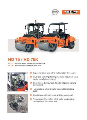 Tandem vibrohengerek Hamm HD 75