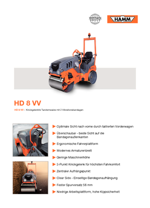 Tandem vibrohengerek Hamm HD 8 VV