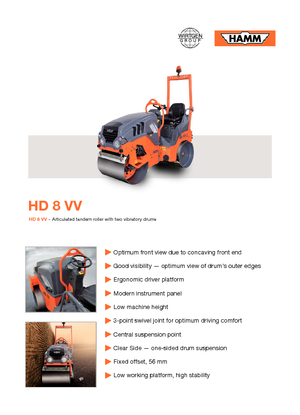 Tandem vibrohengerek Hamm HD 8 VV