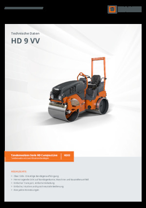 Tandem vibrohengerek Hamm HD 9 VV