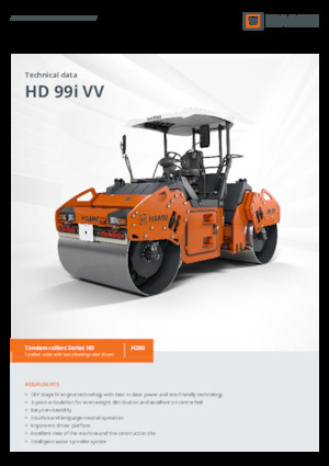 Tandem vibrohengerek Hamm HD 99i VV