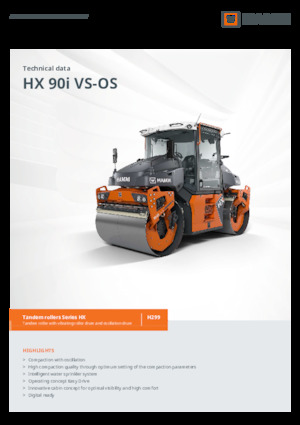 Tandem vibrohengerek Hamm HX 90i VS-OS