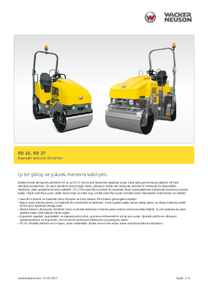 Tandem vibrohengerek Wacker Neuson RD 16-100