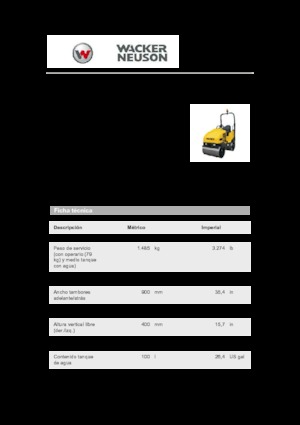 Tandem vibrohengerek Wacker Neuson RD 16-90