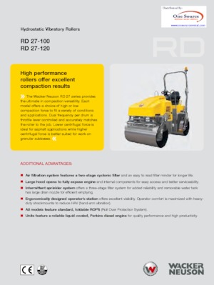Tandem vibrohengerek Wacker Neuson RD 27-120