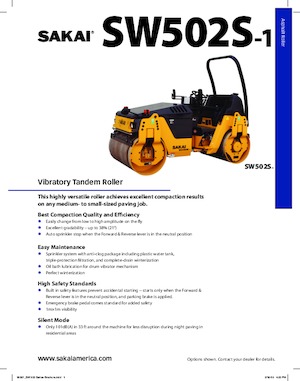 Tandem vibrohengerek Sakai SW502S-1