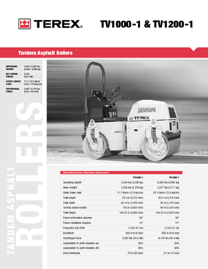 Tandem vibrohengerek Terex TV 1200-1