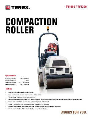 Tandem vibrohengerek Terex TV 1200