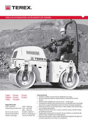 Tandem vibrohengerek Terex TV 900