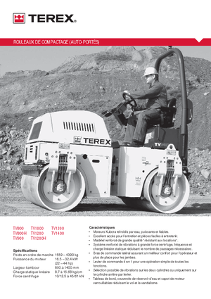 Tandem vibrohengerek Terex TV 900