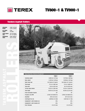 Tandem vibrohengerek Terex TV 900